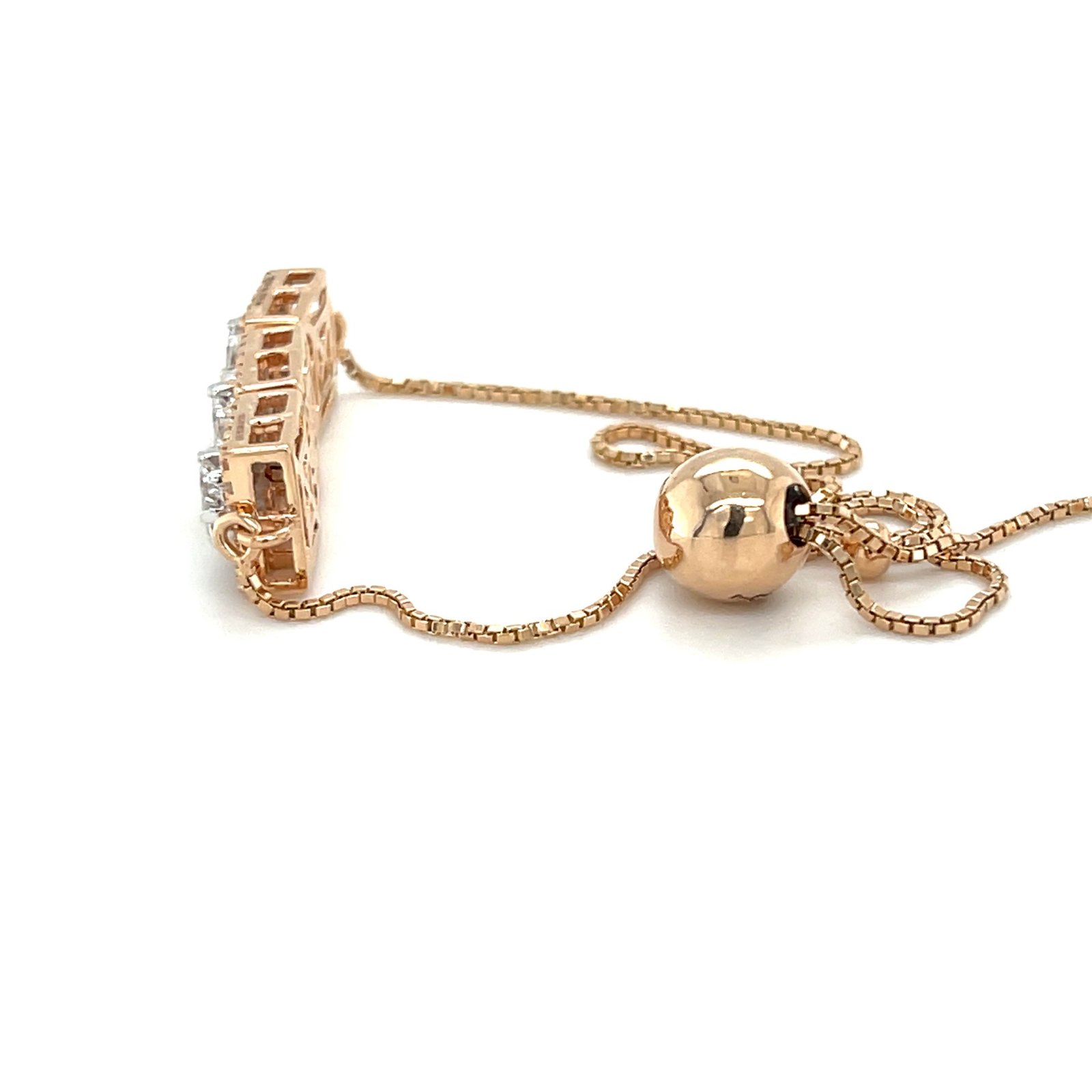 Diamond Tennis Bracelet with Adjustable Chain